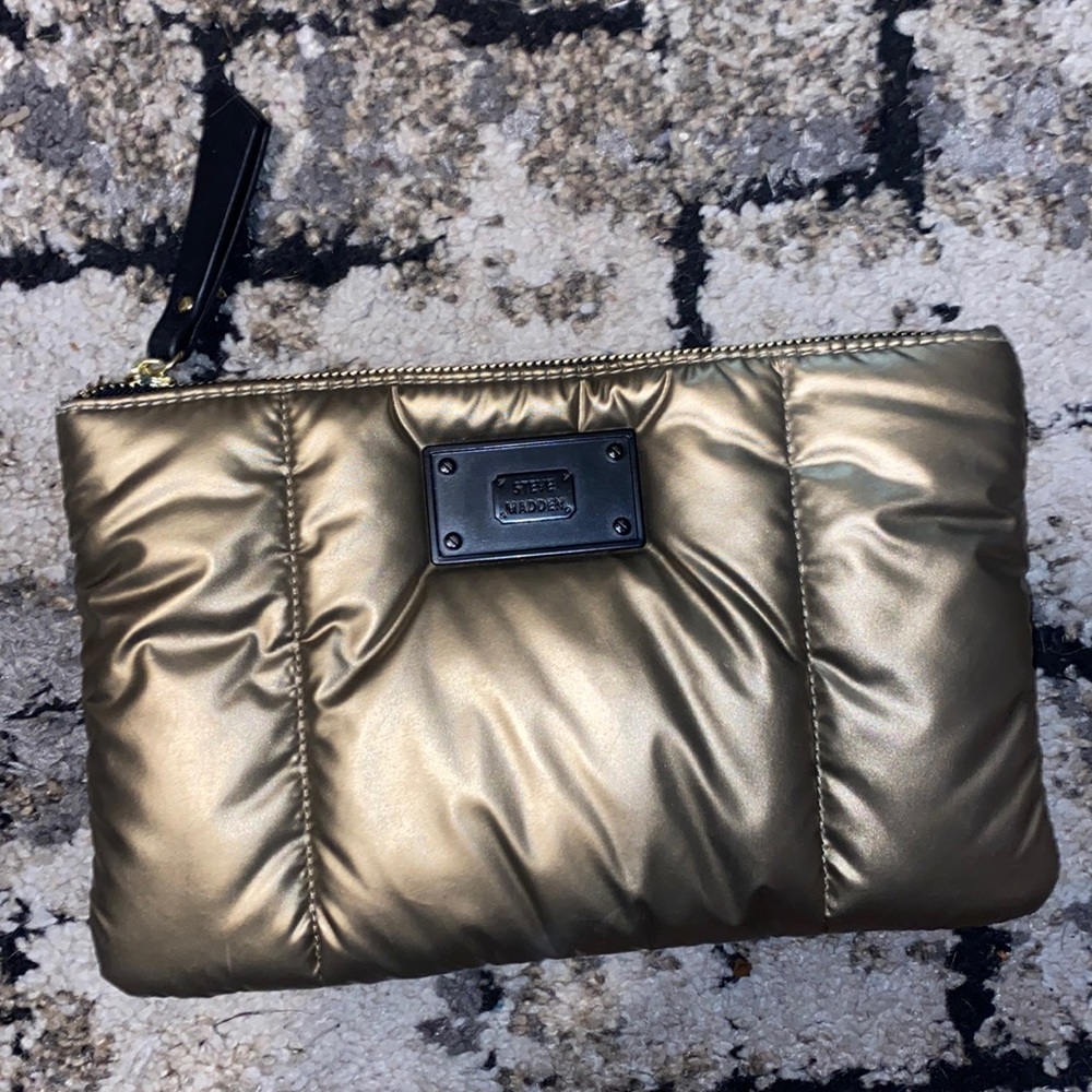 Gold Steve Madden clutch